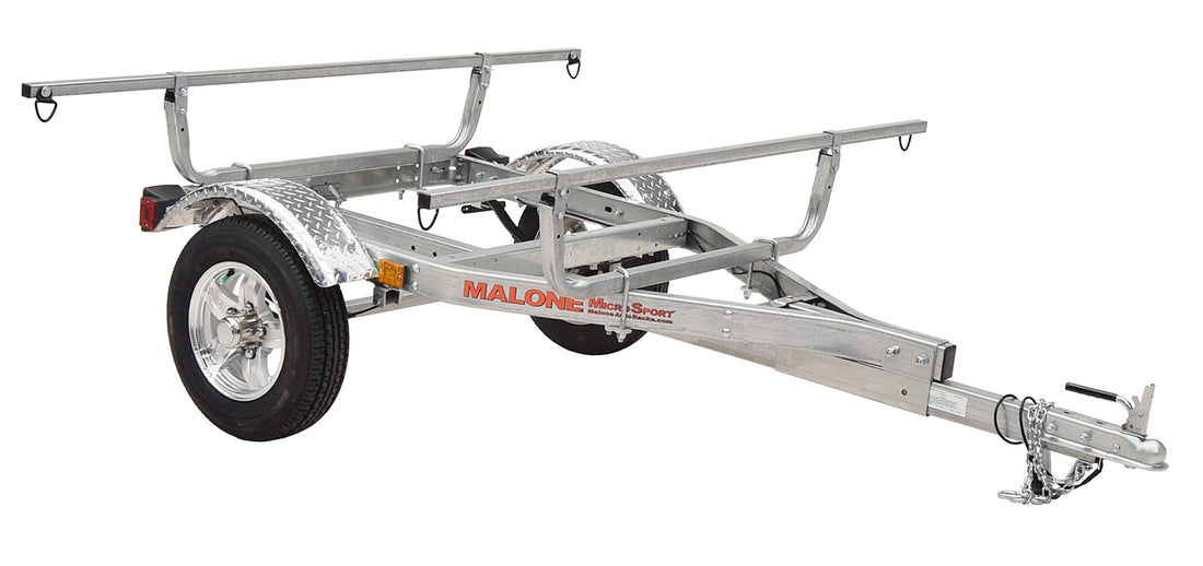 Malone MicroSport XT Trailer w/ Aluminum Wheels, Fenders, and Retractable Tongue (Plus $150 Assembly & Shipping Fee)