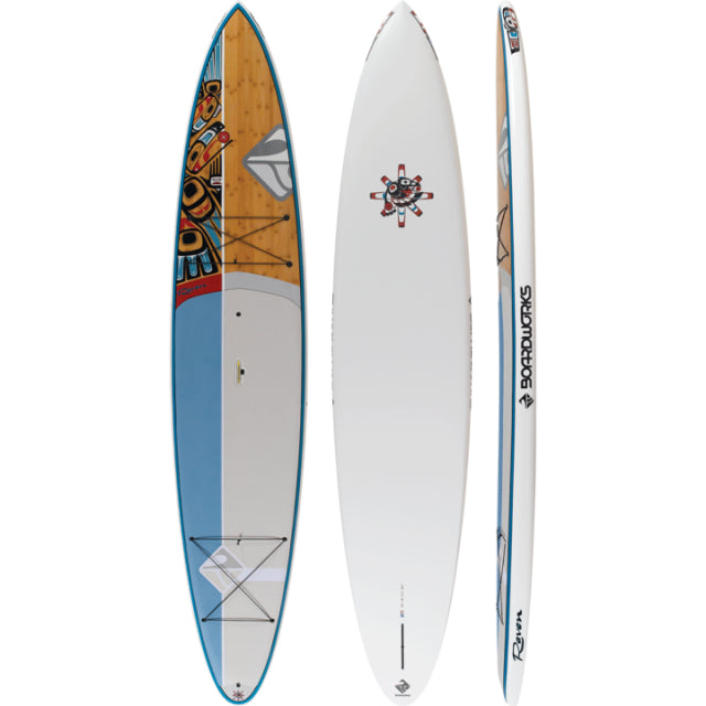Boardworks Raven 12'6 SUP, Bamboo/Grey/Teal, 12'6
