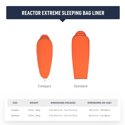 Sea To Summit Sea to Summit Reactor Extreme Sleeping Bag Liner- Mummy w/Drawcord - Standard