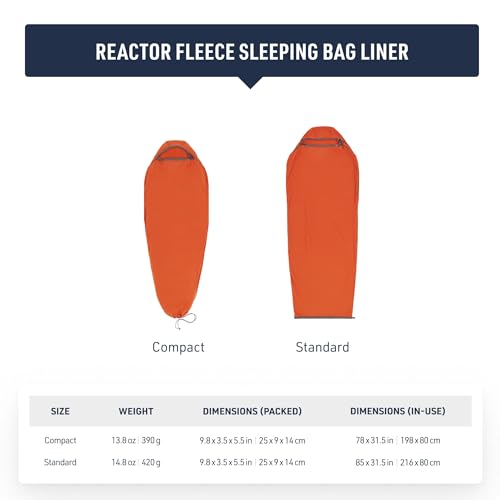 Sea To Summit Sea to Summit Reactor Fleece Sleeping Bag Liner - Mummy w/Drawcord - Standard
