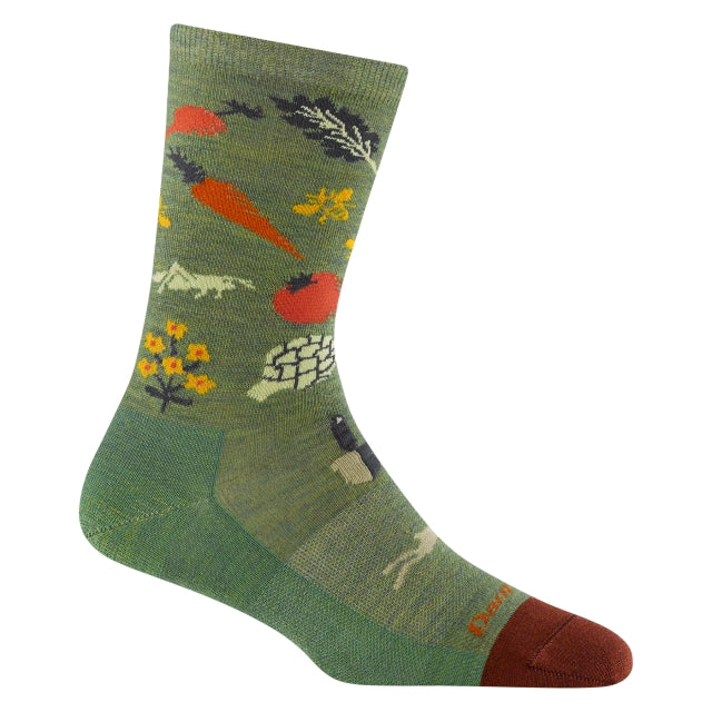 Darn Tough Women's Lifestyle Crew Lightweight Farmer's Market Willow