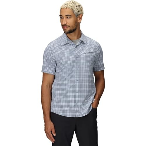 Outdoor Research Mens Astroman Air Short Sleeve Shirt Galactic Plaid