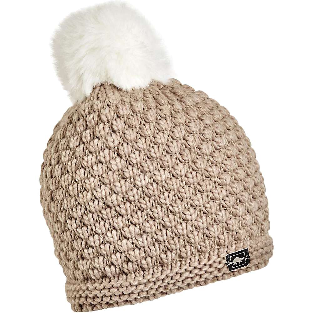 Turtle Fur Pom Hat Snowfall Camel