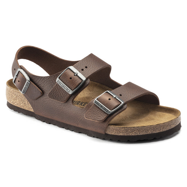 Birkenstock Milano Oiled Leather Vintage Wood Roast Leather