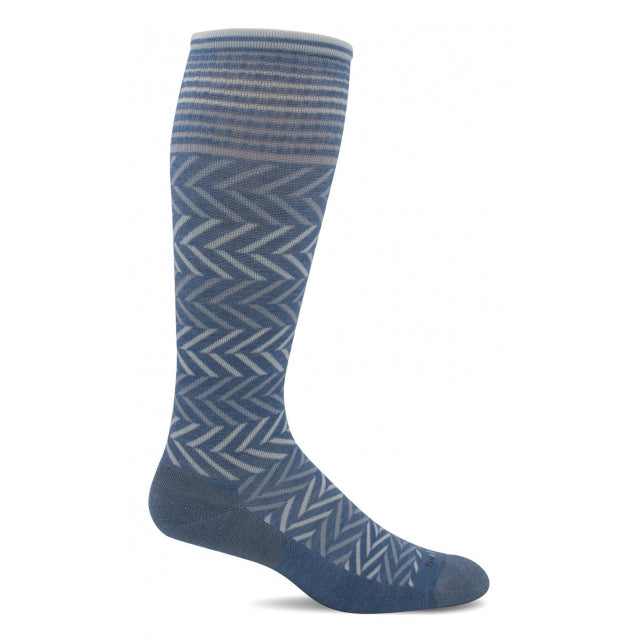 Goodhew Sockwell Women's Chevron Socks Bluestone