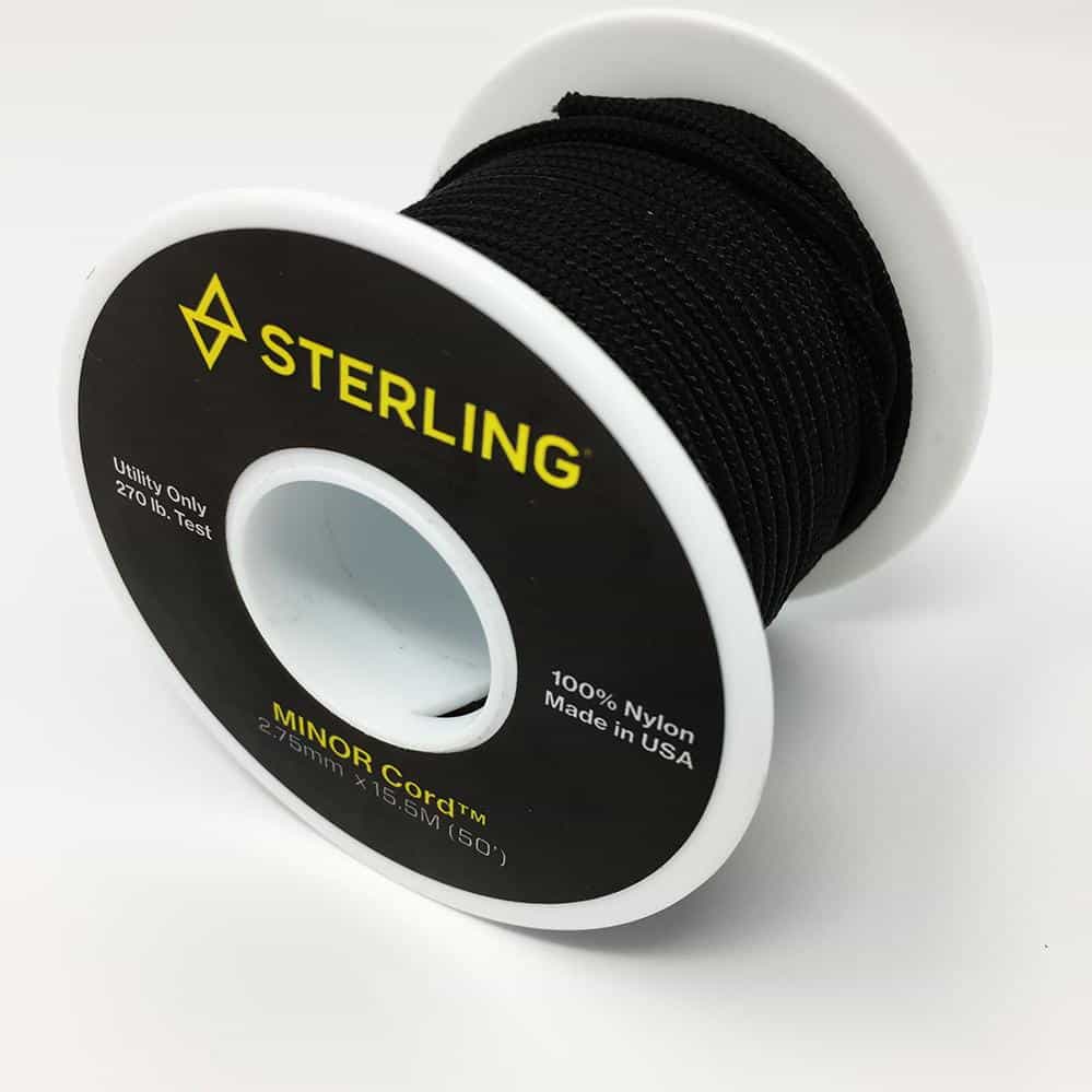 Sterling Rope 2.75mm Accessory Cord Black 50' Spool