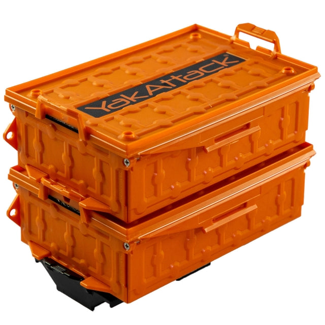 YakAttack Tracpak Combo Kit, Two Boxes And Quick Release Base, Orange