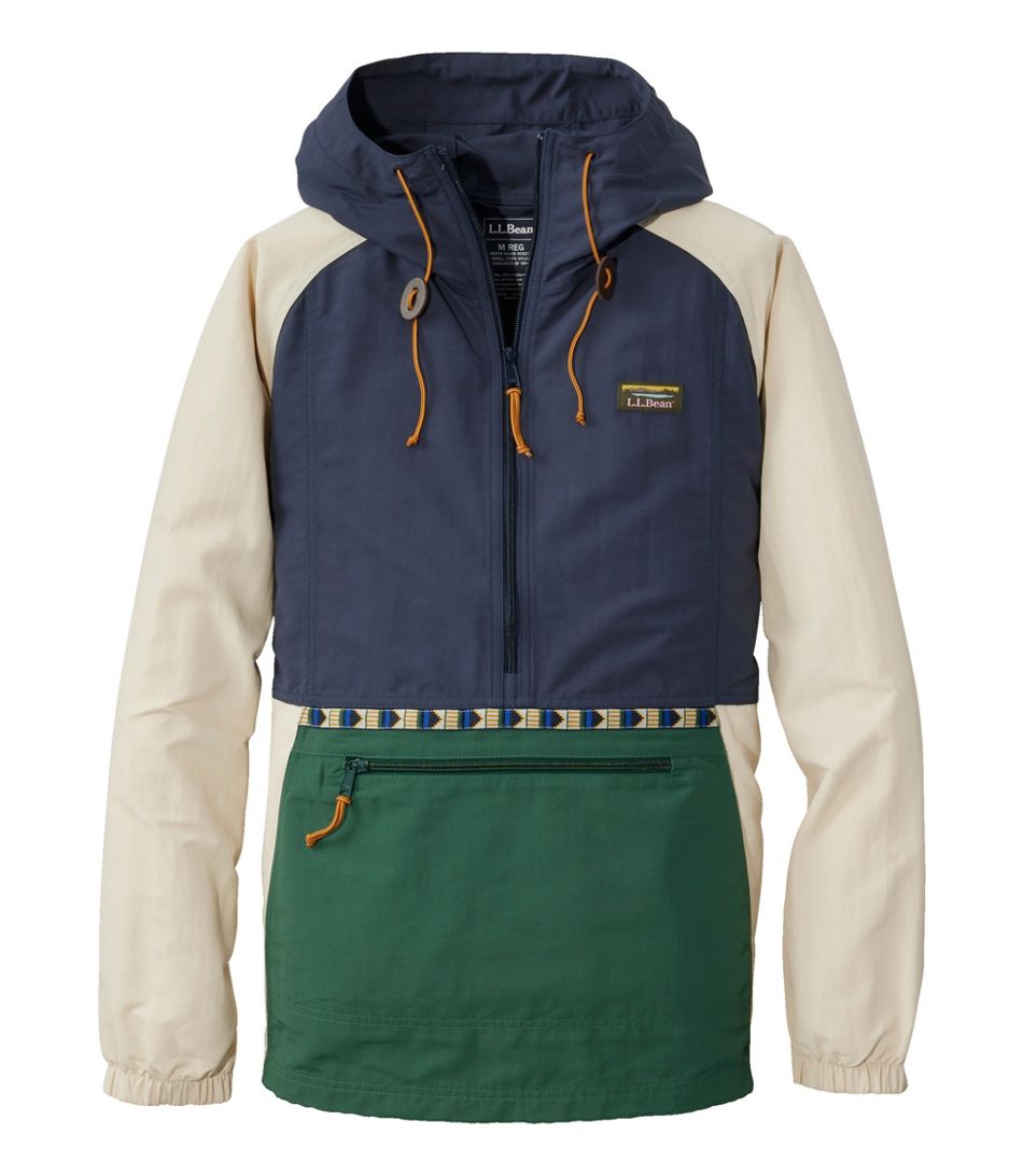 L.L. Bean Men Mountain Classic Anorak - Weather Resistant Outdoor
