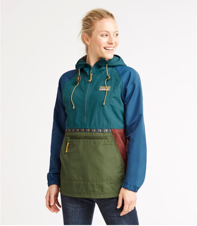 LL Bean Women's Mountain Classic Anorak Multi Color