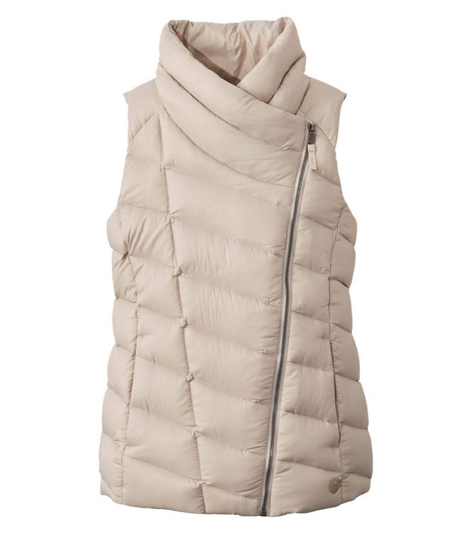 LL Bean Womens Boundless Down Puffer Vest II Regular hore Sand / S