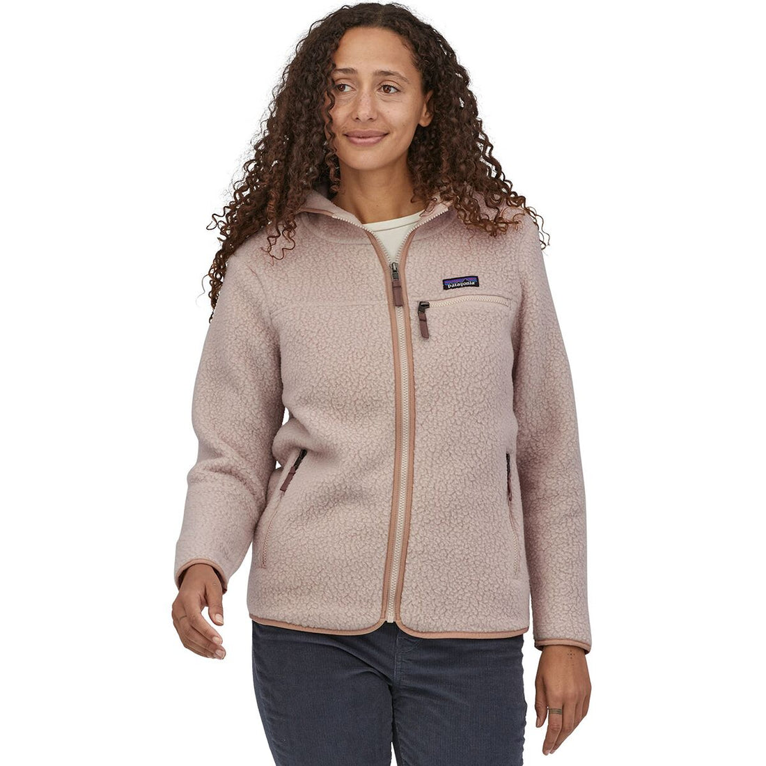 Patagonia Womens Retro Pile Hoody hroom Taupe / S