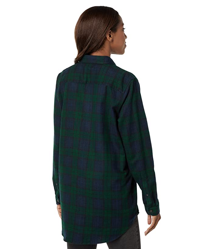 LL Bean Womens Scotch Plaid Flannel Tunic Regular