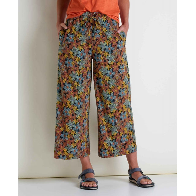 Toad & Co. Sunkissed Wide Leg Pant BLACK FLORAL DOT PRINT