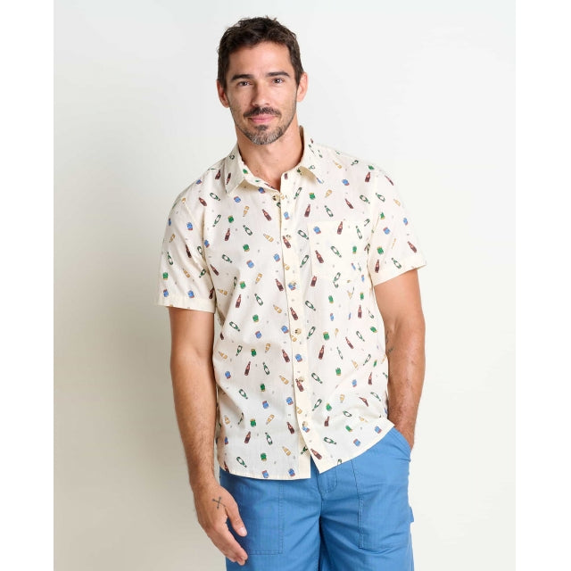 Toad & Co. Men's Fletch Print SS Shirt alt Beer Print / S
