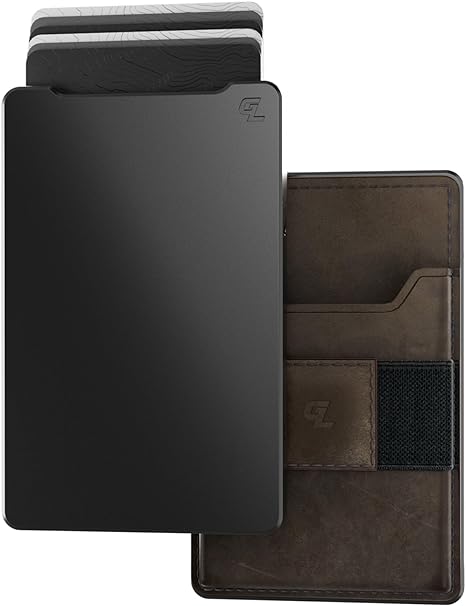 Groove Life Wallet Gun Metal / Brown Leather
