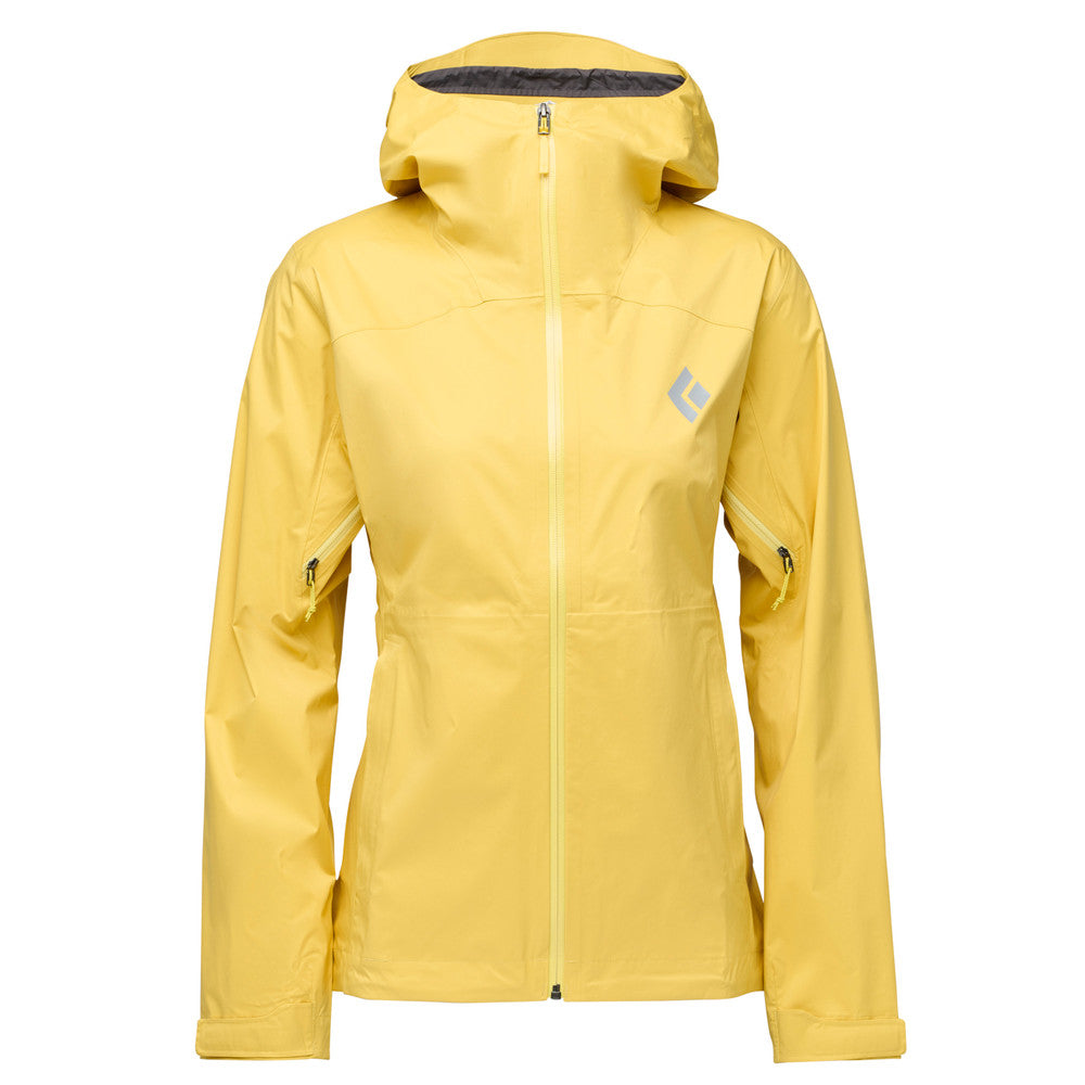 Black Diamond Womens Fineline Stretch Rain Shell Soft Ochre