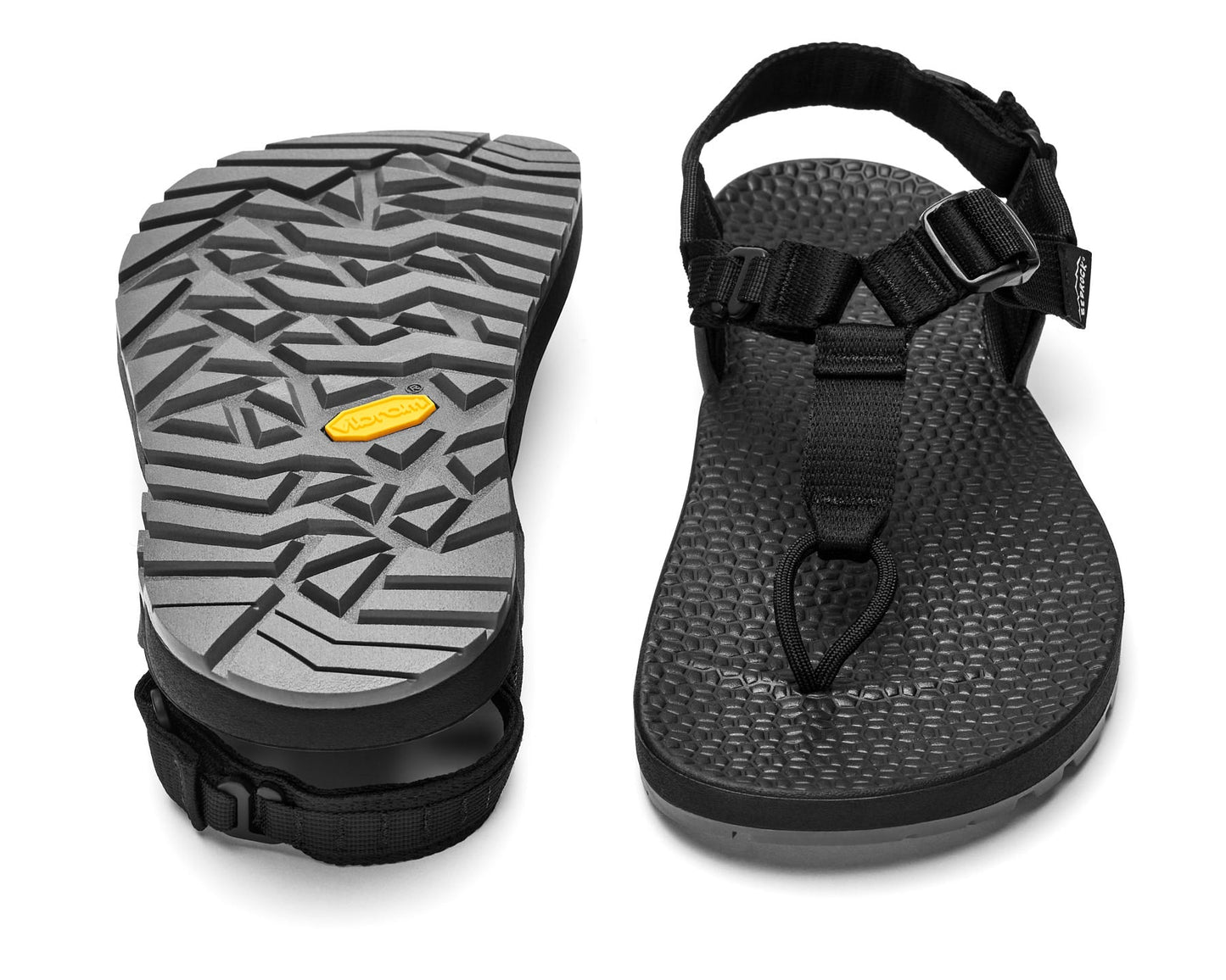 Bedrock Sandals Cairn Evo 3D Pro in charcoal black with geometric sole pattern