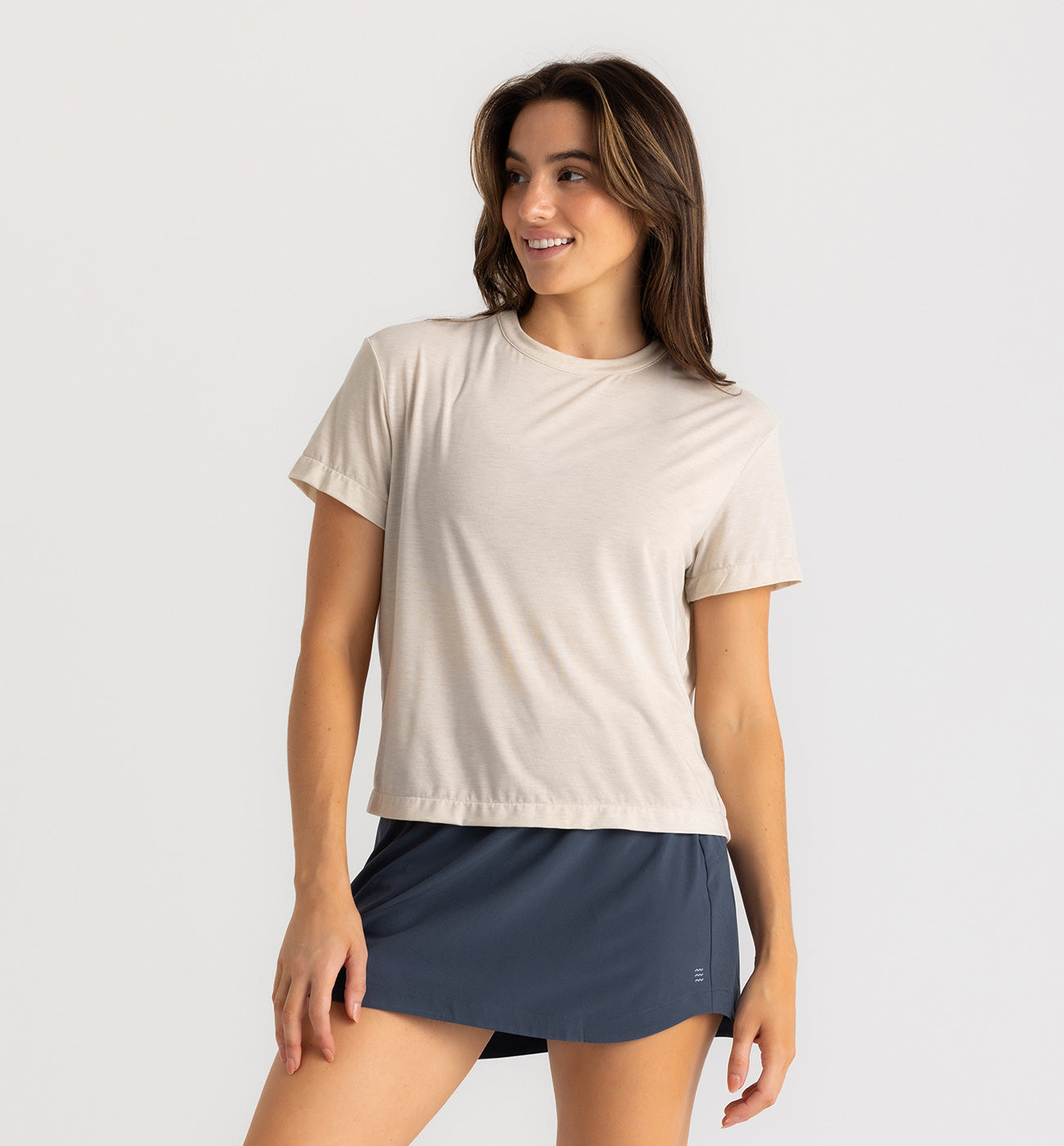 FreeFly Free Fly Women's Elevate Lightweight Tee Heather Birch