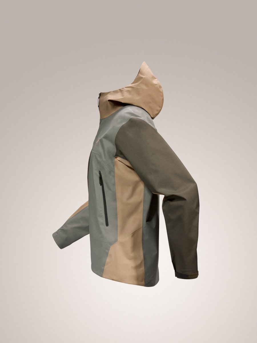 Arc'teryx Beta Jacket Men's in Tatsu colorway with tan and sage green panels