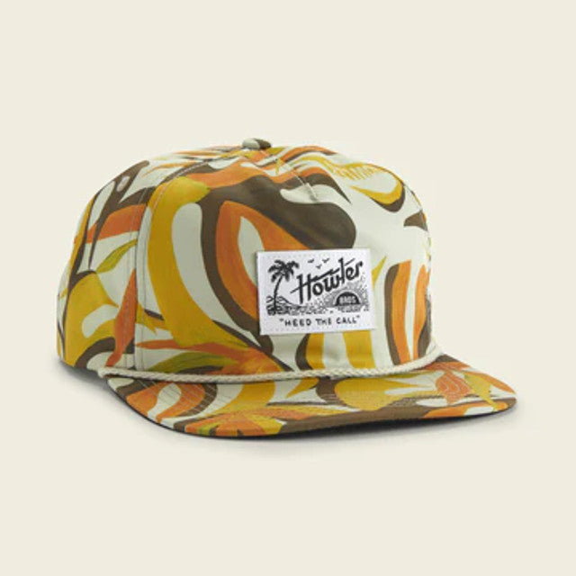 Howler Brothers Unstructured Snapback Hat Monstera Mash: Citron