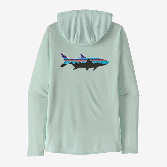Patagonia Women's Cap Cool Daily Graphic Hoody Fitz Roy Tarpon: Wispy Green X-Dye