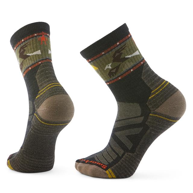 Smartwool Hike Light Cushion Soaring Print Mid Crew Charcoal