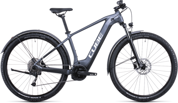cube e bike leihen Rental CUBE Reaction Hybrid Performance 400 Allroad Metallic Grey 'n' White S