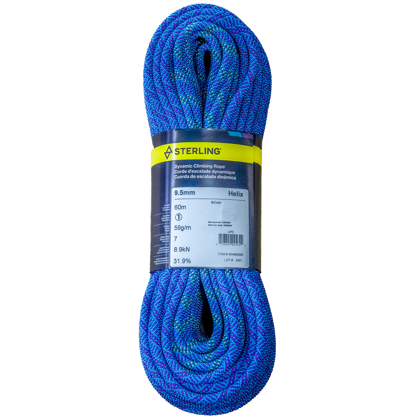 Sterling Rope Dynamic Evolution Helix Blue 60M RiverSportsOutfitters