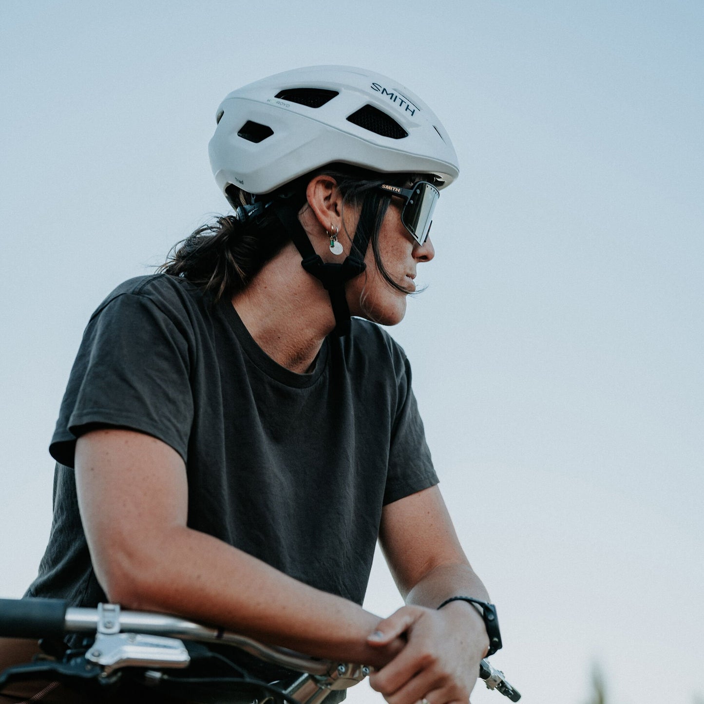 smith - network large mips matte white bike helmet Smith Triad MIPS Helmet White / Matte White / Large