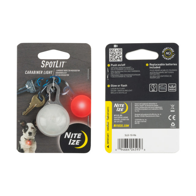 Nite Ize SpotLit Carabiner Light Stainless/Red LED