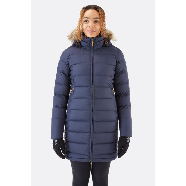 Rab Women's Deep Cover Down Parka Deep Denim