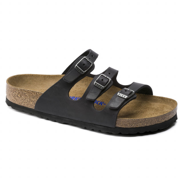 Birkenstock Women's Florida Soft Footbed Oiled Leather Tobacco Brown