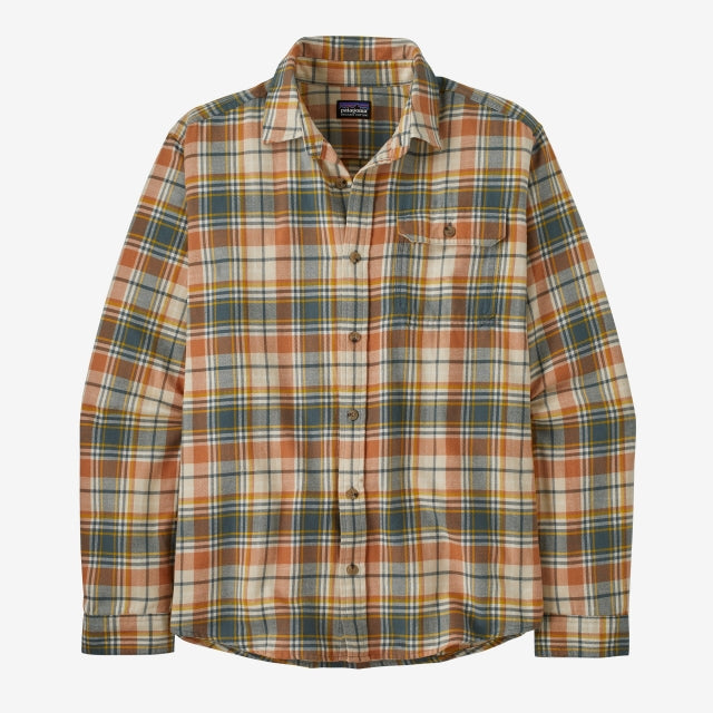 Patagonia Men's L/S LW Fjord Flannel Shirt avas: Fertile Brown / L