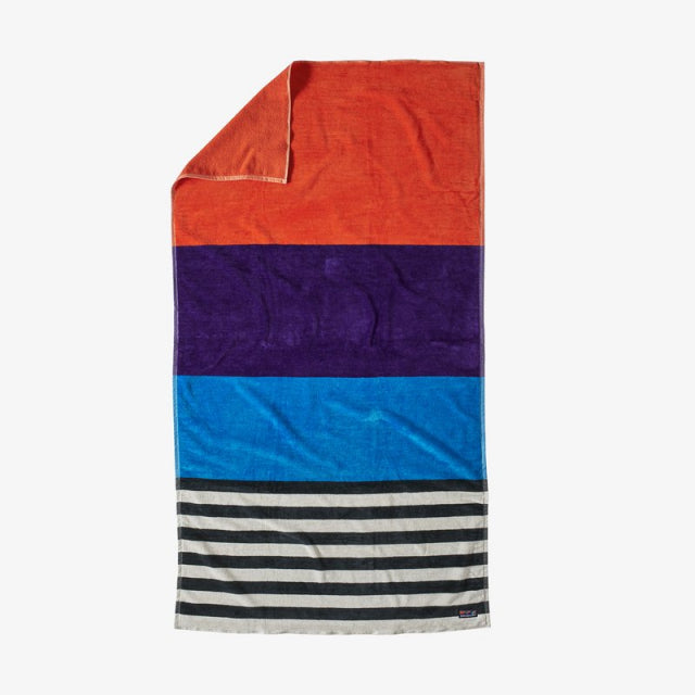 Patagonia Organic Cotton Towel Fitz Stripe TWL: Campfire Orange