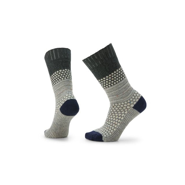 Smartwool Women's Everyday Popcorn Cable Crew Socks Dark Sage