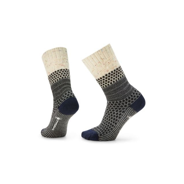 Smartwool Women's Everyday Popcorn Cable Crew Socks Natural Donegal