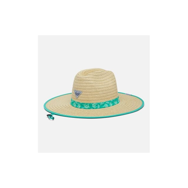Columbia PFG Baha Straw Hat Circuit Triangler Print